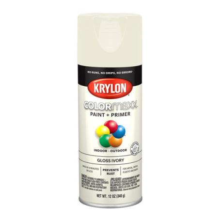 Spray Paint, All-Purpose, GLOSS IVORY, 340 gram, Krylon COLORMAXX