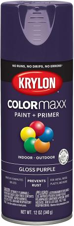 Spray Paint, All-Purpose, GLOSS PURPLE, 340 gram, Krylon COLORMAXX