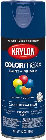 Spray Paint, All-Purpose, GLOSS REGAL BLUE, 340 gram, Krylon COLORMAXX