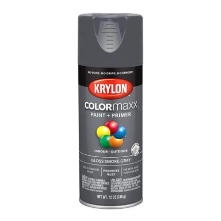 Spray Paint, All-Purpose, GLOSS SMOKE GREY, 340 gram, Krylon COLORMAXX
