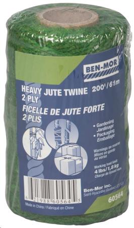 Twine, Twisted Jute, 200 ft, GREEN, 60564