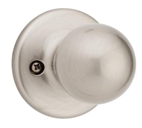 Passage Knob Set, YUKON, SATIN NICKEL, Weiser Visual Pack