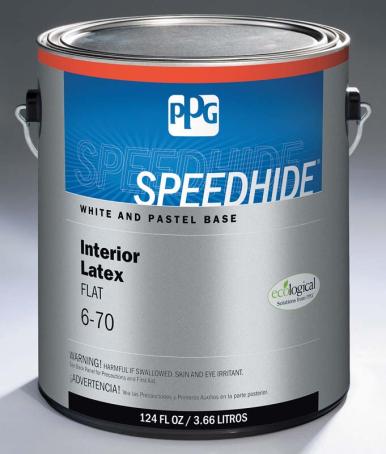 Paint, Interior, Latex, SPEEDHIDE, Flat, Neutral Base, 3.78 liter