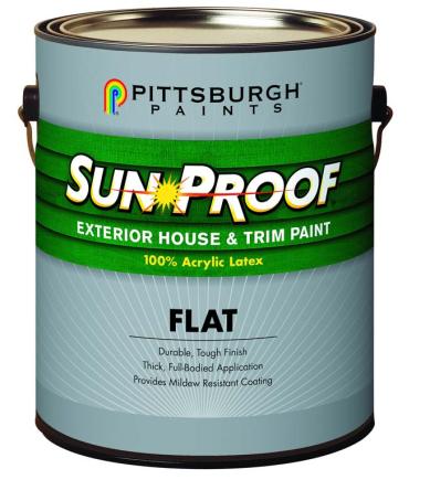Paint, Exterior, Acrylic Latex, SUNPROOF, Flat, Super White, 946 ml