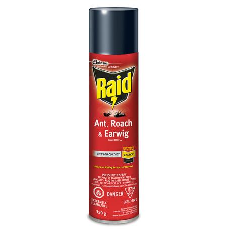 Insecticide, Raid Ant/Roach/Earwig, 350 g spray