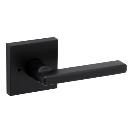 Privacy Lever Set, HALIFAX, Square Rosette, MATTE BLACK, Weiser Visual Pack