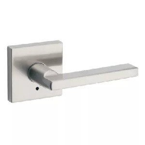 Privacy Lever Set, LISBON, Square Rosette, SATIN NICKEL, Weiser Builder Pack
