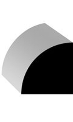 Quarter Round, Finger-Joint Pine Primed, 1/2