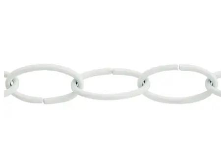 Chain, #10 Single Loop, Chandelier, White, Mfg # 51083(50), sold by the foot